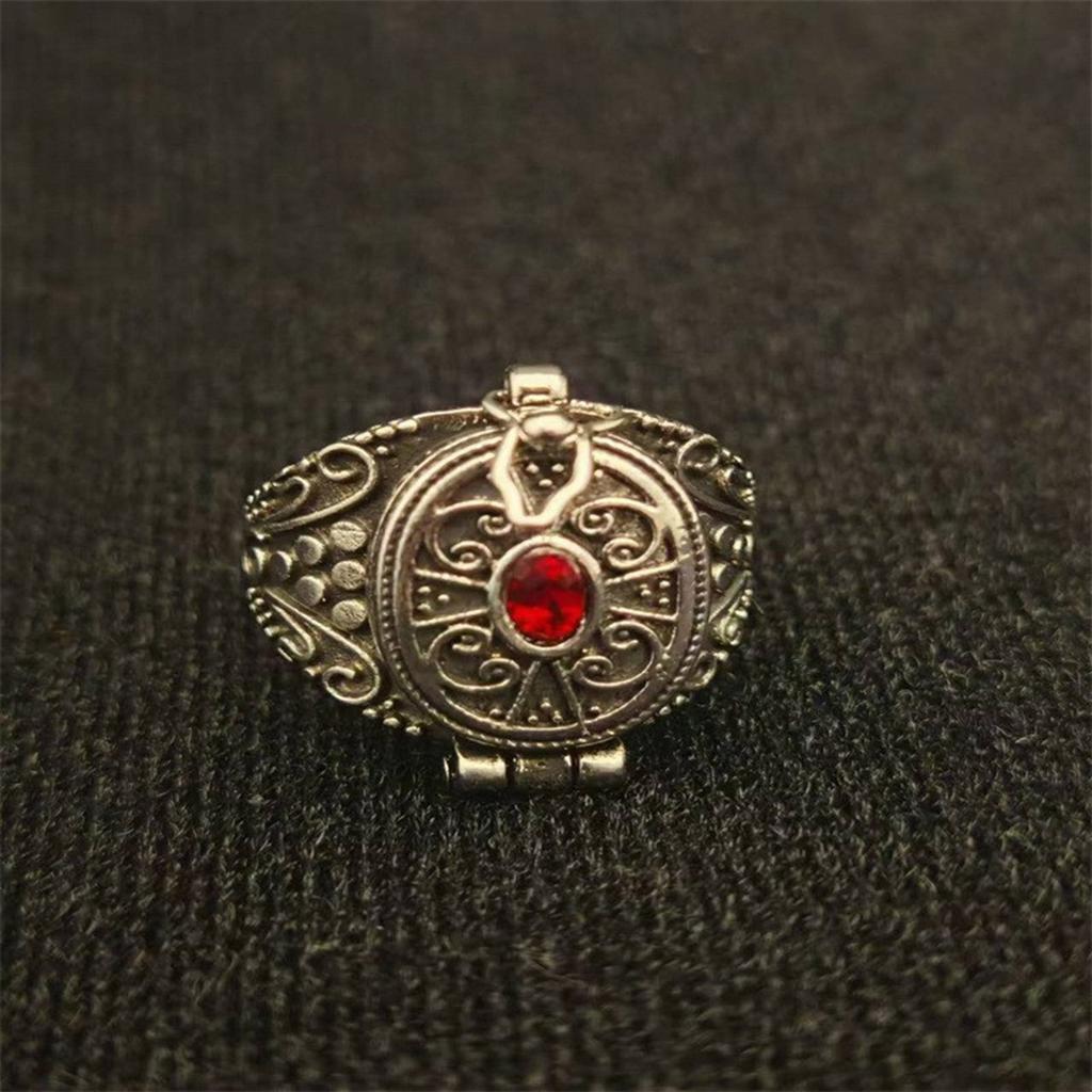 Nepalese Ghau Box Ring Handmade Alloy Jewelry Symbolizing Protection and Good Fortune for Fashion Enthusiasts