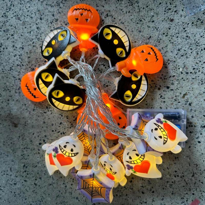 Halloween Light String Ghost LED Decorative Light String Holiday Decorative Light Battery Powered For Holiday Home Decoration