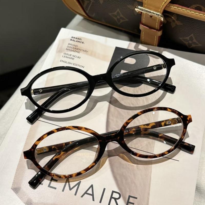 

2 шт. Овальные очки для чтения в маленькой оправе от +1,0 до +4,0 Модные ретро-очки с защитой от синего света, обычно используются мужчинами и женщинами 4.0