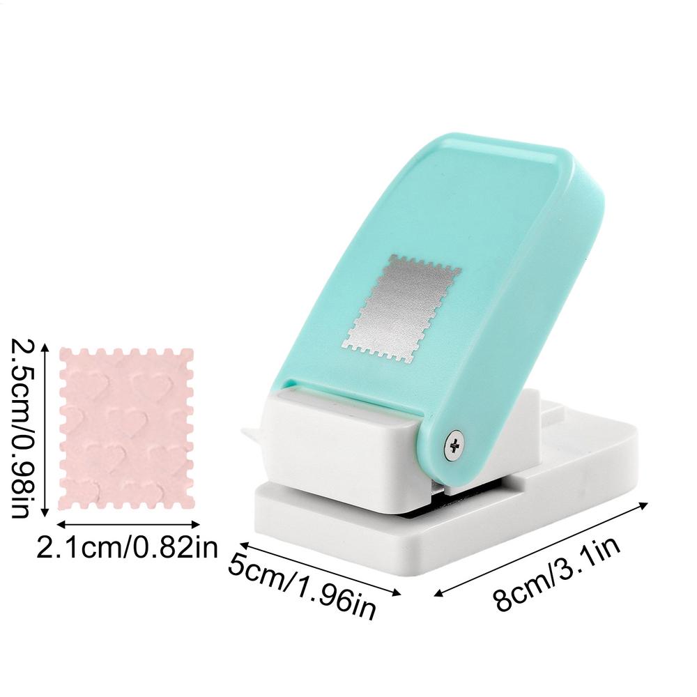 Rectangular Postage Stamp Punch Lever Action Craft Punch for Paper, Create Vintage Stamps for Scrapbooking DIY