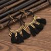 Pinkdudu Ethnic Style Rice Bead Tassel Bohemian Women Earrings Travel Accessories for Women PD2038