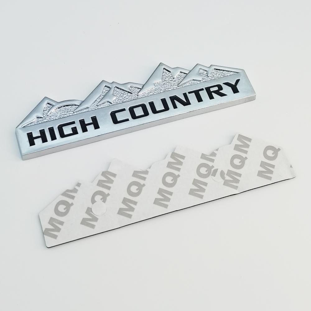 3D Metal HIGH COUNTRY Emblem Badge Alloy Decoration Grille Sticker Car Rear Trunk Fender Side Decal for Chevrolet Accessories