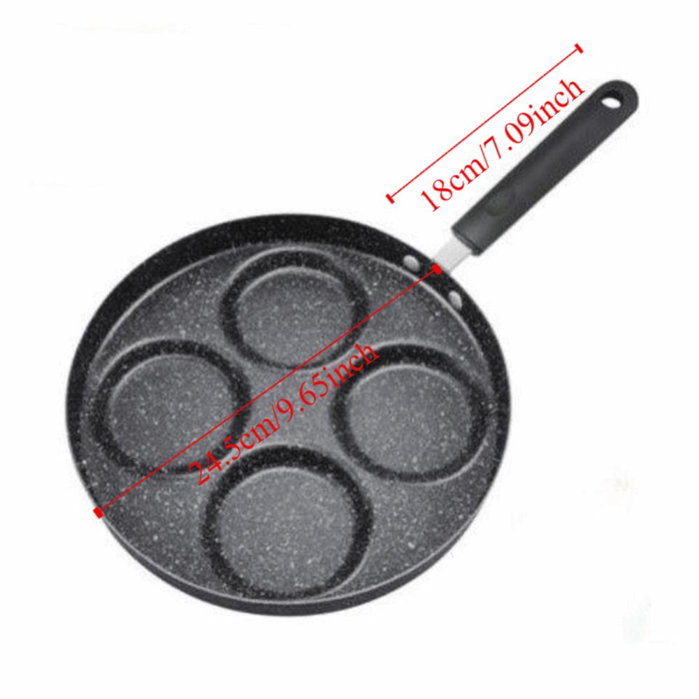 4 Hole Breakfast Egg Pan Round Egg Cooker Durable Egg Frying Pan  Burger Shop