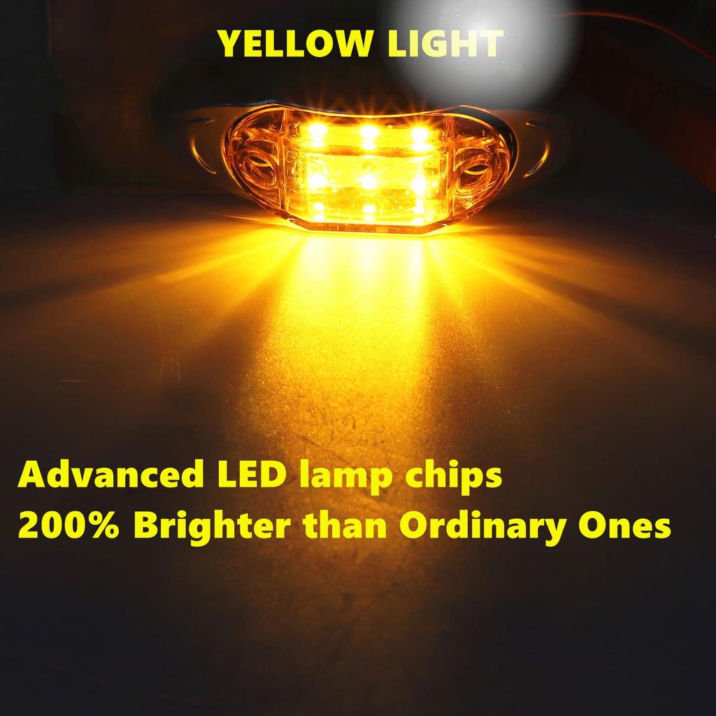 LED Sidomarkeringsljus 6 LED Lastbils Positionsljus 12V