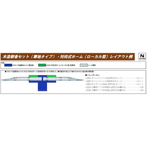 TOMIX N Gauge Two-Way Platform Local Type Extension 4253 Diorama Supplies