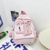 Bow schoolbag Female primary school students Large capacity 3rd to 6th grade high school lightweight weight weight reduction Cute simple backpack
