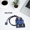 Motherboard 9Pin USB Header 9 Pin Connector Port Splitter 1 to 2/4 Female Port Connector USB HUB Extension Adapter