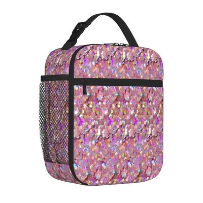 Bestseller Rosa Glitzer Pailletten Tägliche Nutzung Thermische Lunchtasche Auto Reise Snacktasche