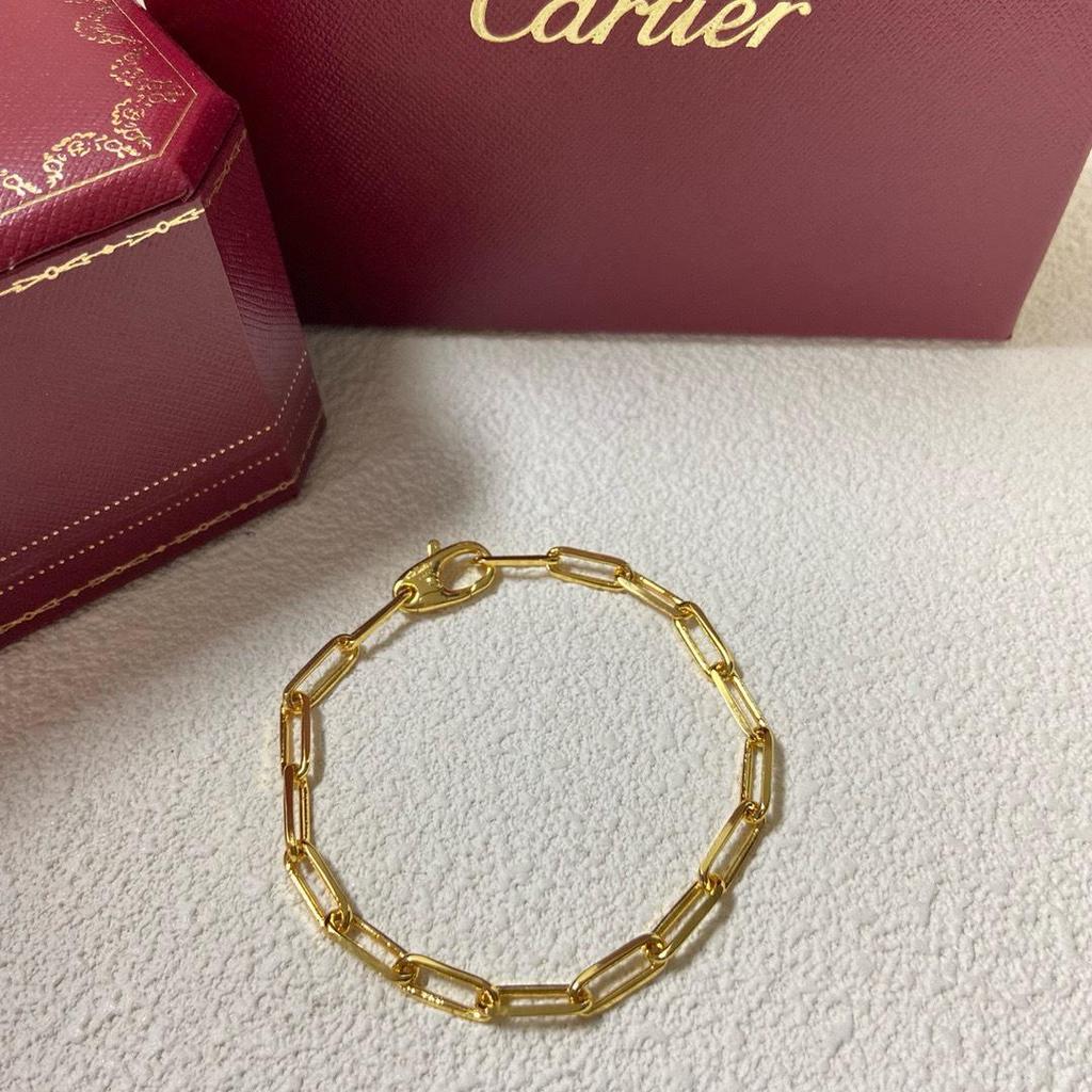 2025 Cartier Sparta Women's Versatile Bracelet with Ring Buckle - Santos V Gold Cuban Chain for Couples