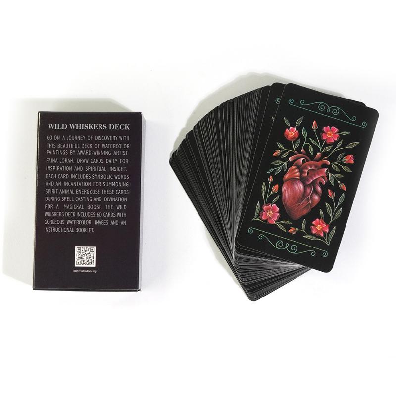 10,3 X 6 cm Wild Whiskers Spirit Animal Oracle kortspill