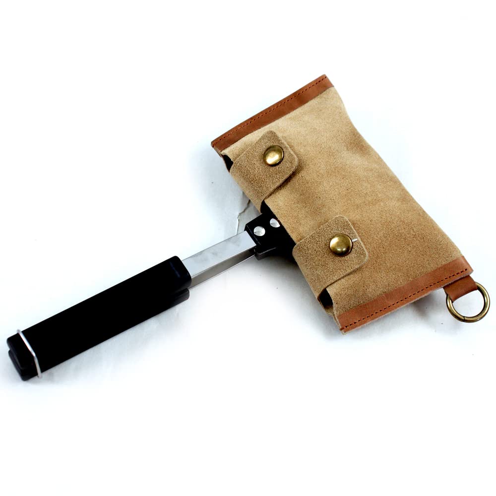 

в чехле для чайника Hot Sand Maker из бежевой замши и дубленой кожи [Сделано в Японии] [Натуральная кожа] (Коричневая коровья кожа)