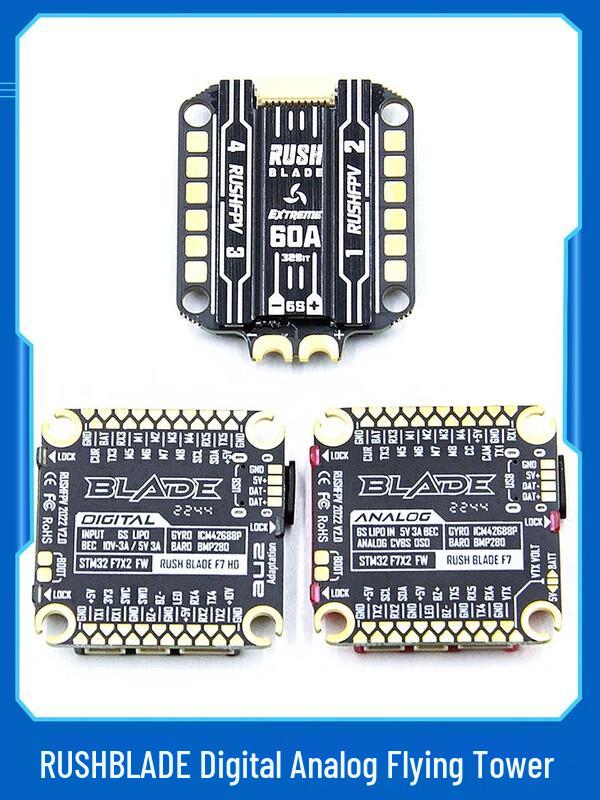 

Стек контролера польоту та ESC 60A RUSH FPV F722 BLADE V2