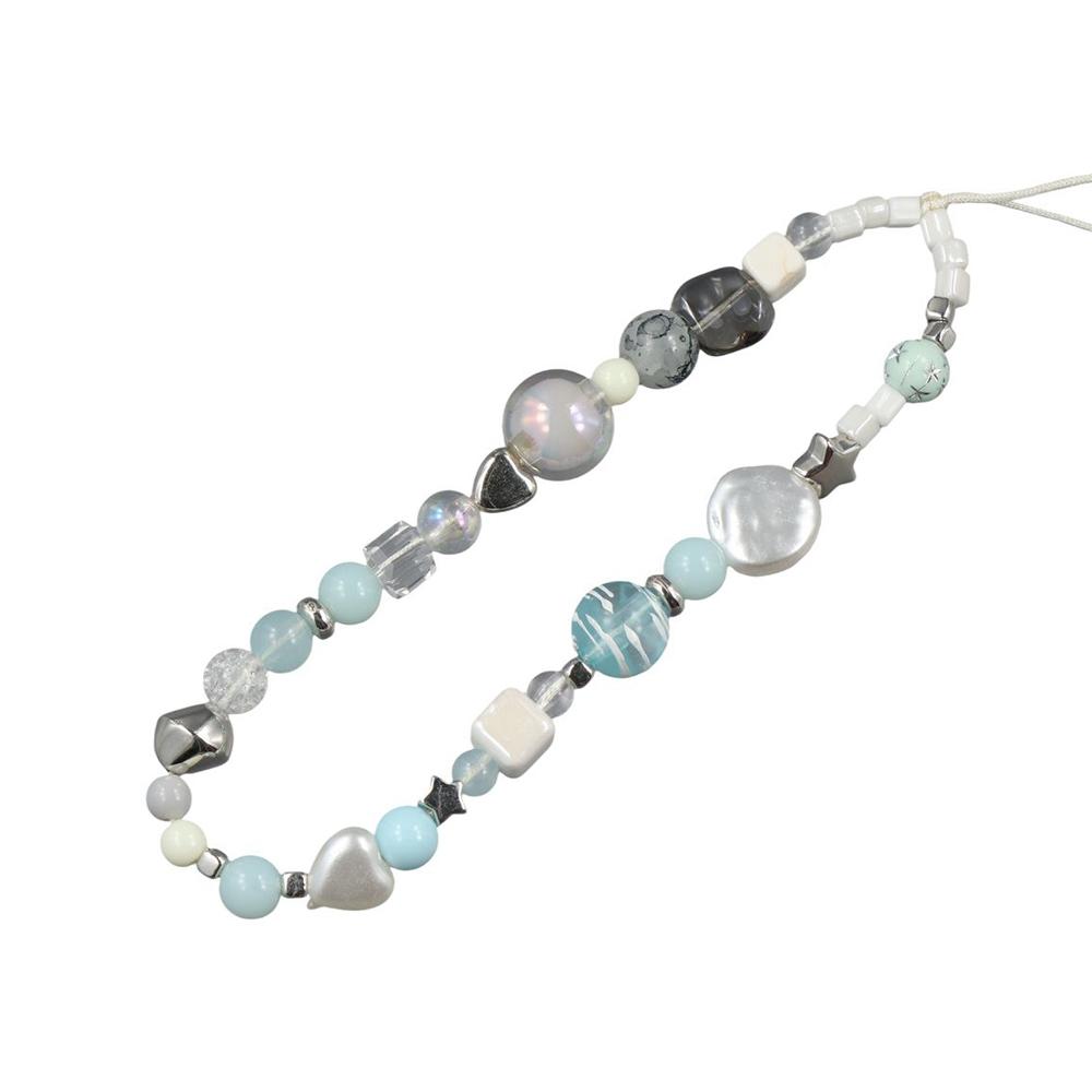 Flower Star Cell Phone Charm Strap Beaded Cell Phone Wrist Strap  Small Gifts