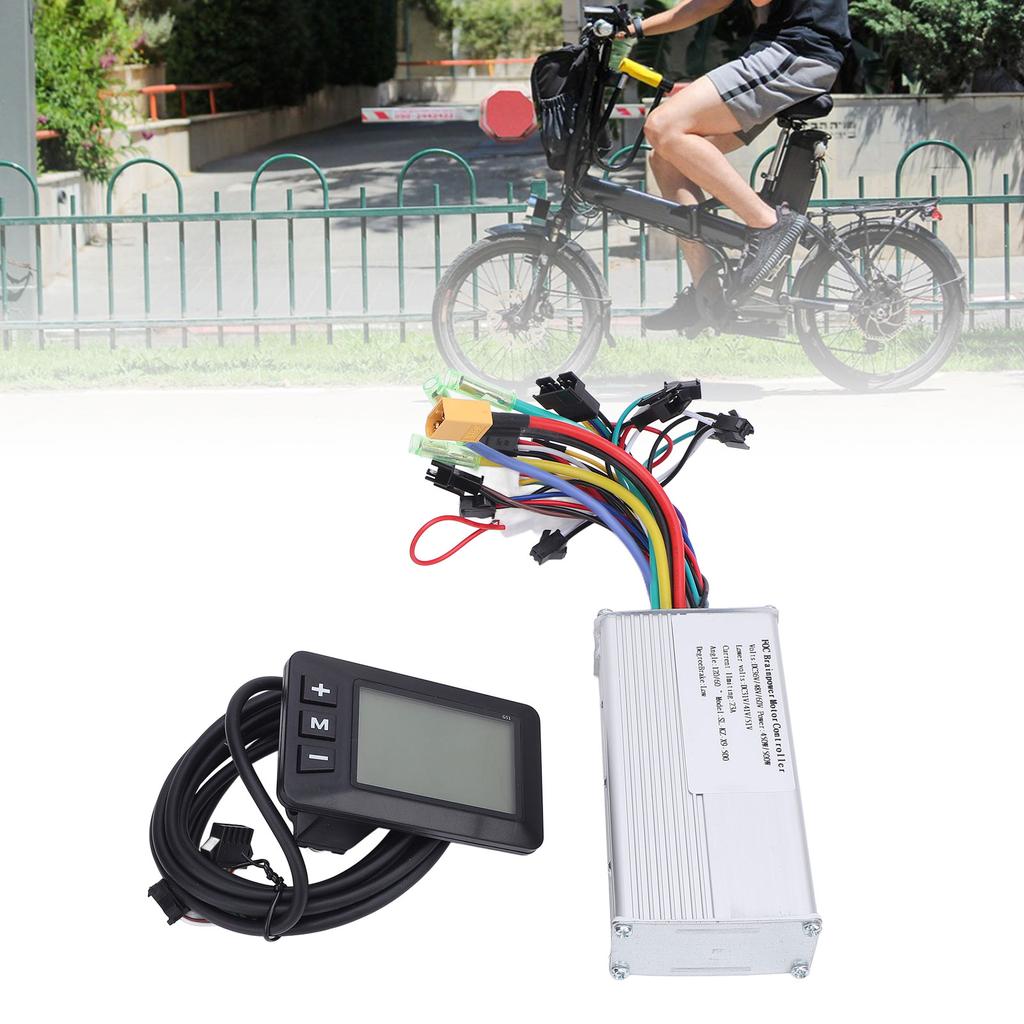 36V 48V 60V 450W 500W Motor Controller Kit Sine Wave Brushless Controller with G51 Display Panel for