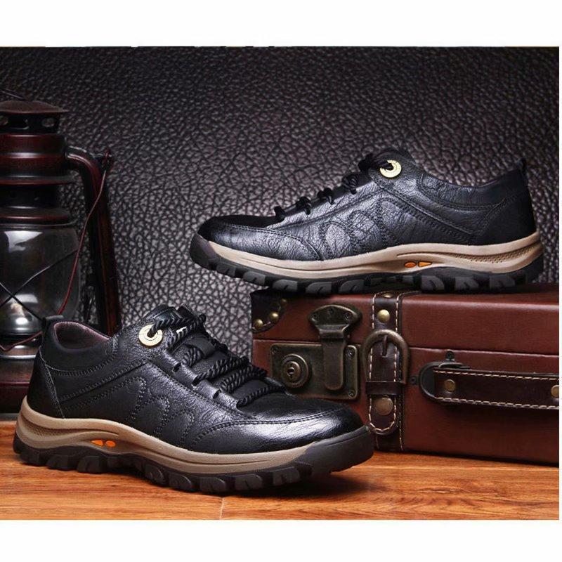 Herren Casual Leder Schuhe atmungsaktiv bequeme Herren Slipper Business Oxford Leder Wohnungen