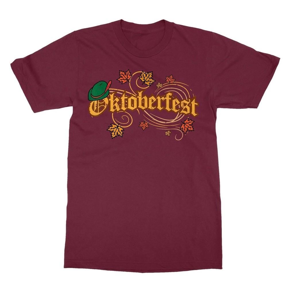 Oktoberfest Beer Tee; Fall Autumn Leaves Graphic Shirt; Unisex Costume Top Unisex T-Shirt XL