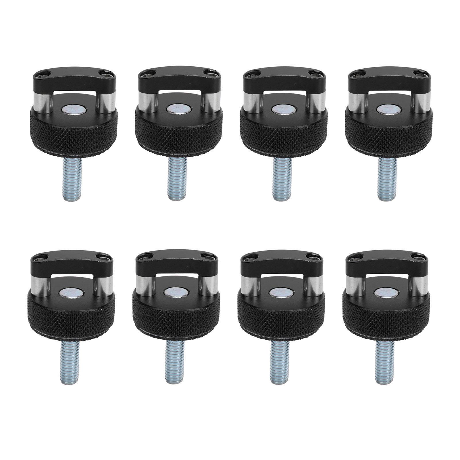 

8PCS Hard Top Quick Removal Fastener Thumb Screw Steel Billet Aluminum M8 1.25 Thread Integrated D R Black