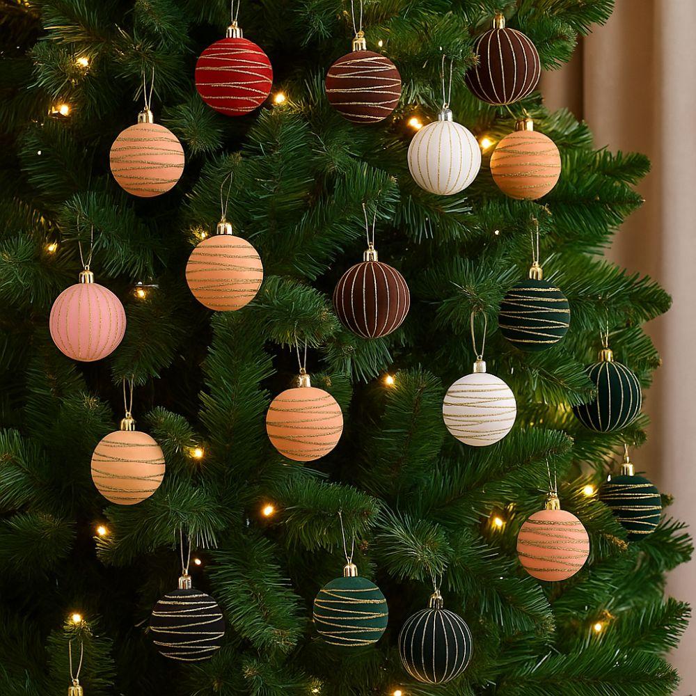 Plastic Christmas Decoative Balls Hanging Xmas Tree Ornaments Christmas Color Balls  Home Decor