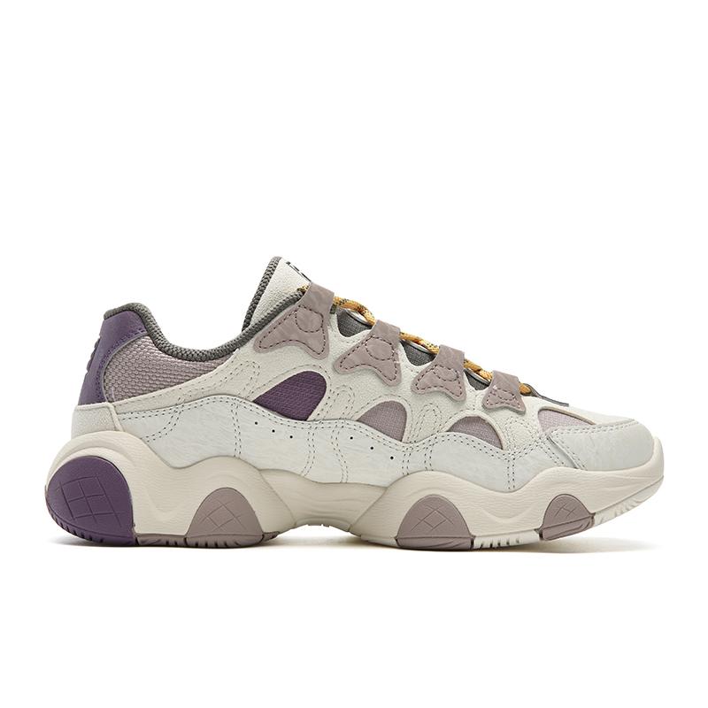 Fila JAGGER 2025 Wear Resistant And Lightweight Low Top Casual Shoes Women's White Purple F12W541133FGS