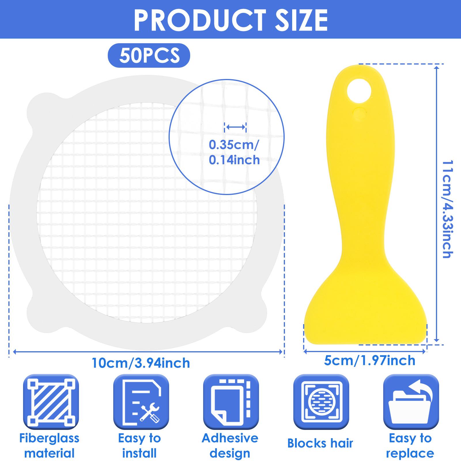 

50/100Pcs Disposable Floor Drain Sticker Anti-blocking Filter Floor Drains Sticker Hair Catcher Bathroom Sink Strainer Stopper