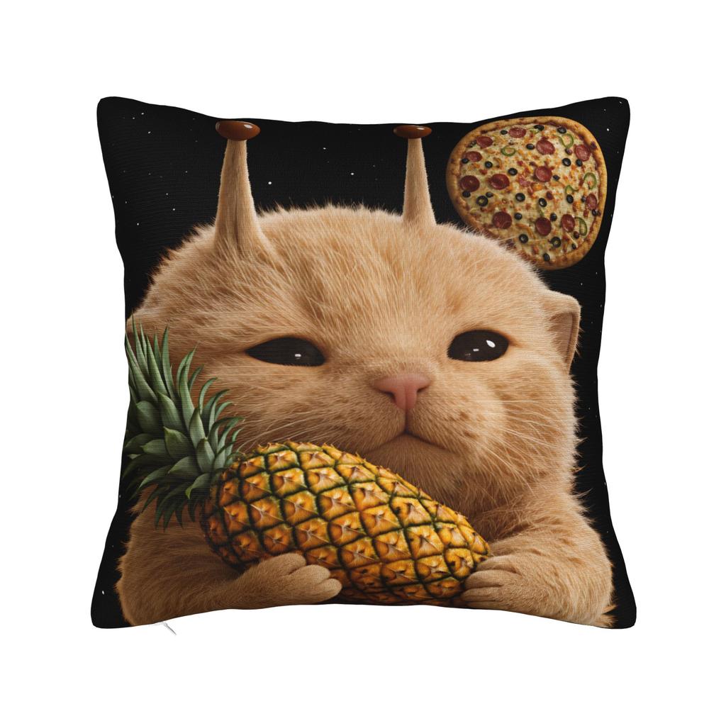 Pillow Case Space Banana Aliens Cat Square Pillow Cover For Couch Sofa Bedroom Novelty Pillowcases