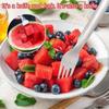 2-in-1 Stainless Steel Watermelon Cutter, Watermelon Slicer, Fruit Watermelon Cutting Tool, Double Head Stainless Steel Watermelon Cutter & Fruit Fork