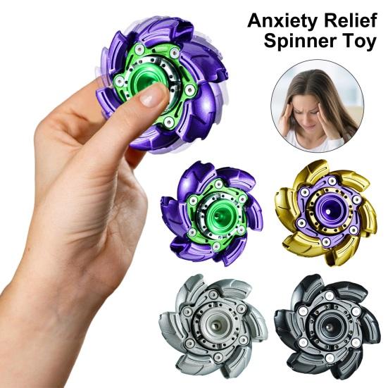 Spinner Fidget Toy Stress Anxiety Relief Portable Kids Teens Adults Aluminum Alloy