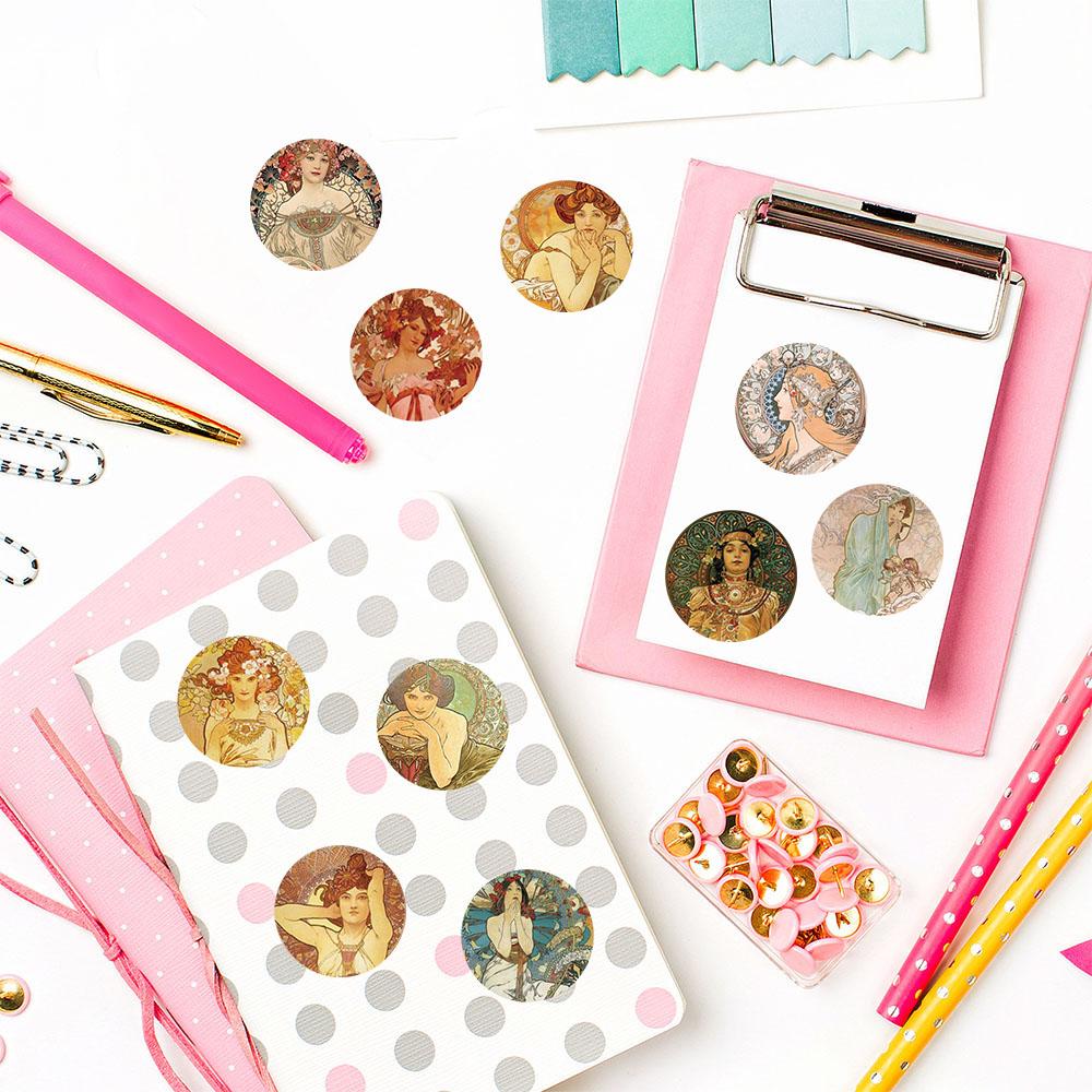 500PCS Penguin Roll Sticker Nostalgia Aesthetic Loptop Coffee Luggage Living Room Refrigerator Phone Guitar Paintings Stickers