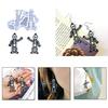 Human Skeleton Earrings Silicone Mold Crystal Epoxy Decorative Pendants Mold