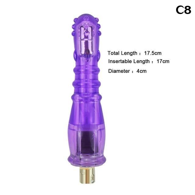 28 Types Pink Purple Dildos A2 / F2 Sex Machine Attachments