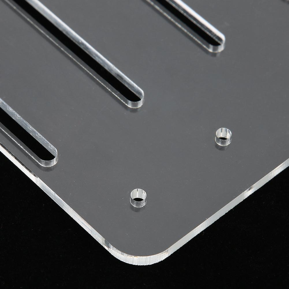 Clear Acrylic 4 Layer Hard Disk Drive Rack Desktop Computer 3.5 inch HDD Cage Tray