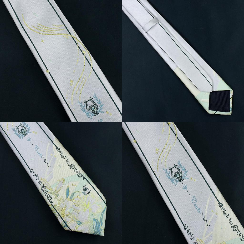Original Game Genshin Impact Bard Windy Necktie Anime Style Necktie For Jkdk School Fashion