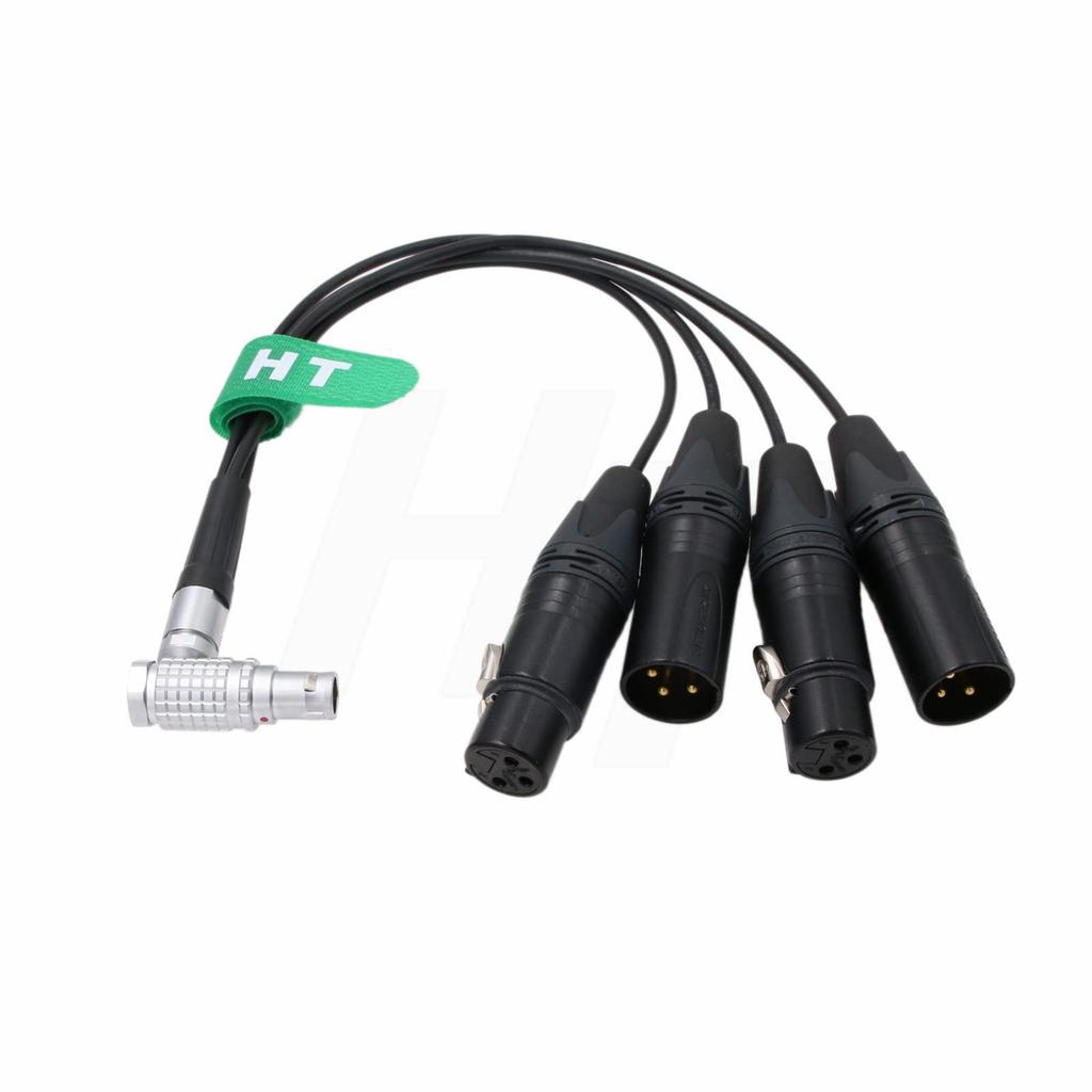 HangTon Breakout Audio Record Cable Right Angle to XLR for Shogun Ninja Shogun and Shogun 7 10-Pin 3-Pin Inferno, Inferno, Flame, Monitors.