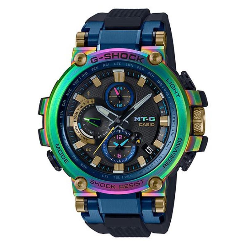 

Casio Men s Stainless Steel 200M Water Resistant Quartz Watch MTG-B1000RB-2A синій