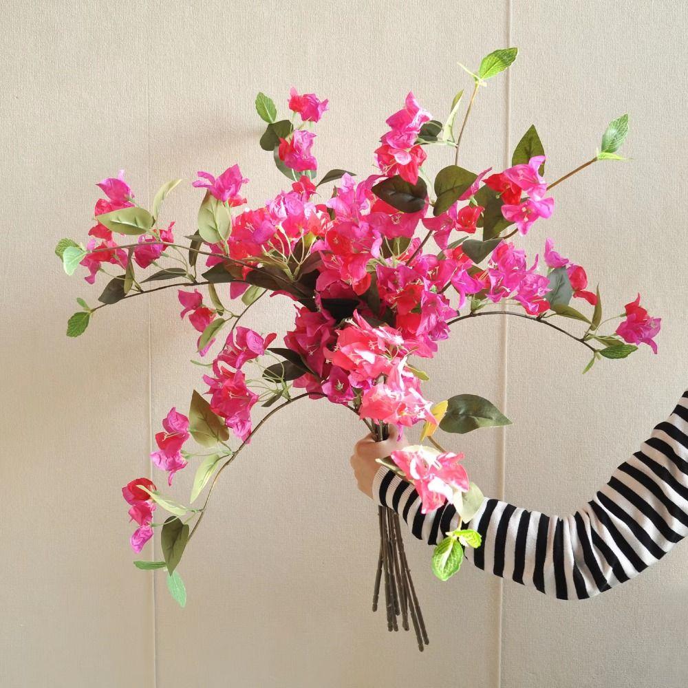 5Pcs Silk Flower Silk Fake Flower Realistic Blooms DIY Simulation Flower Flexible Lifelike Artificial Flower Branch