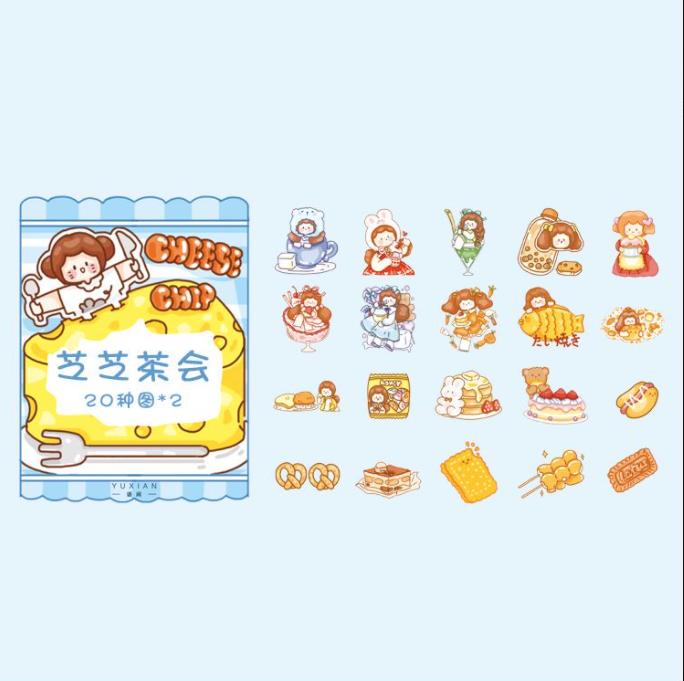 40pcs/lot Kawaii Stationery Stickers Ago's small world Diary Planner Decorative Mobile Stickers Scrapbooking DIY Craft Stickers