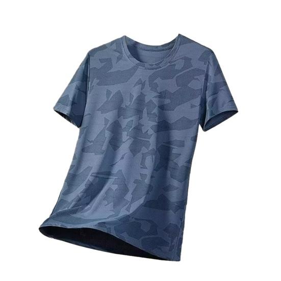 Men Cooling T-shirt Breathable Loose Fit Summer T-Shirt Stylish Quick Drying Athletic Tee Shirt for Gym Beach Street