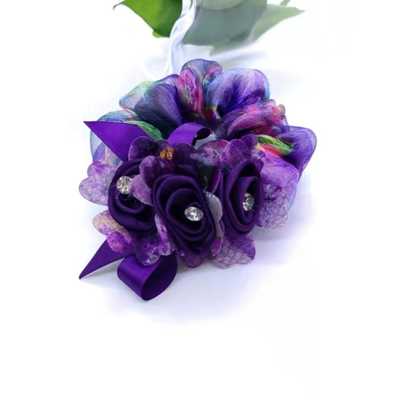 Haargummis und Haarbänder Blume Scrunchie Elastisches Gummiband Hochsteckfrisur Dutt Kopfschmuck Haar Accessoires elegantes Haarseil