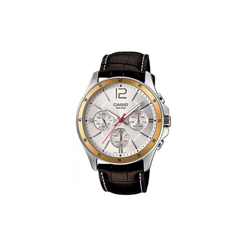 

Casio STANDARD Series ENTICER Unicorn Belt Waterproof Business Quartz Movement Leather Strap Japanese and Korean Watch Men s Watch MTP-1374L-7A срібний