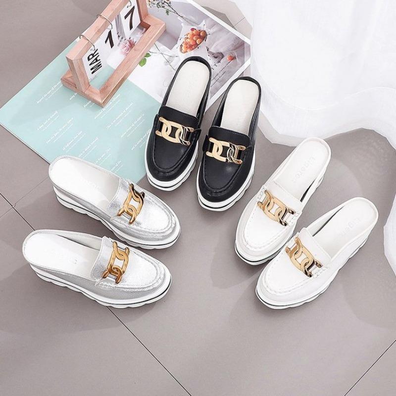 Luksusowe buty designerskie damskie mokasyny czółenka eleganckie średnie obcasy damskie buty 2024 trampki na platformie dziewczęce koturny duży rozmiar 42