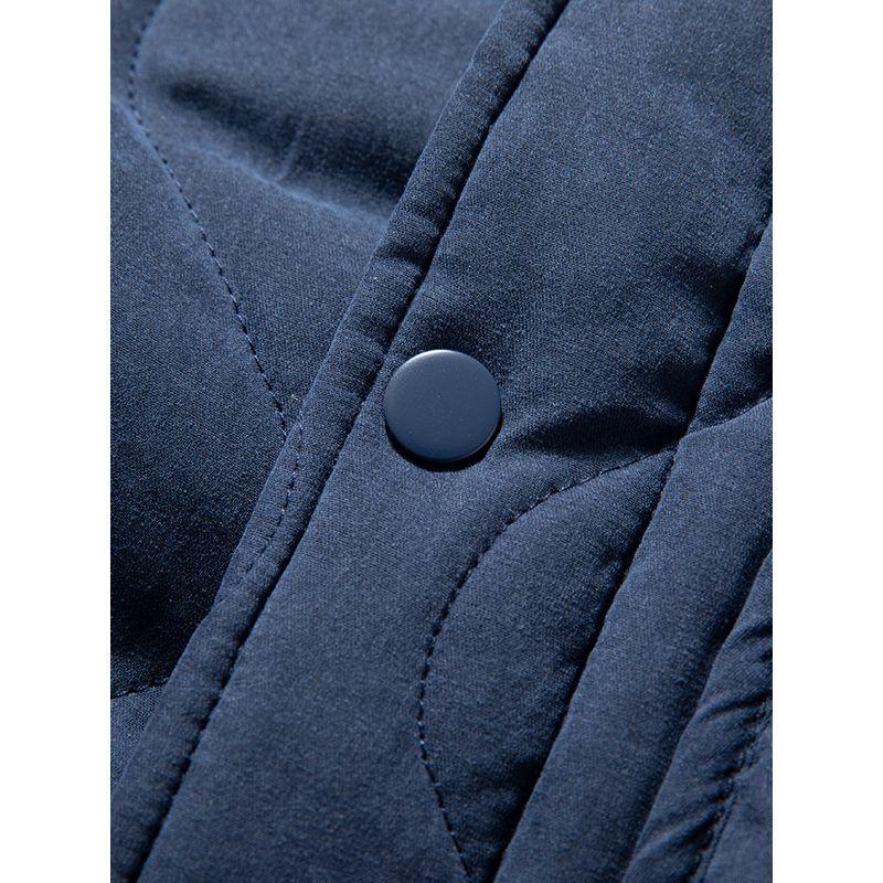 Cotton-Padded Coat Men 2024 New Arrival Winter Thermal Quilted Polo Collar Jacket Suede Casual Silk Cotton-Padded Coat Winter Clothing Coat