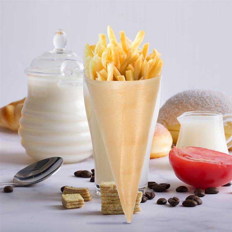 50Pcs Disposable Wood Appetizer Cones Ice Cream Cone Cups Party Candy Cones