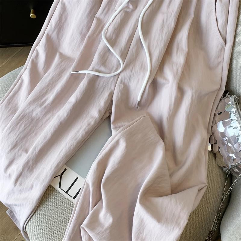 2025 Spring French High-Waist Lace Wide-Leg Casual Floor-Length Pants