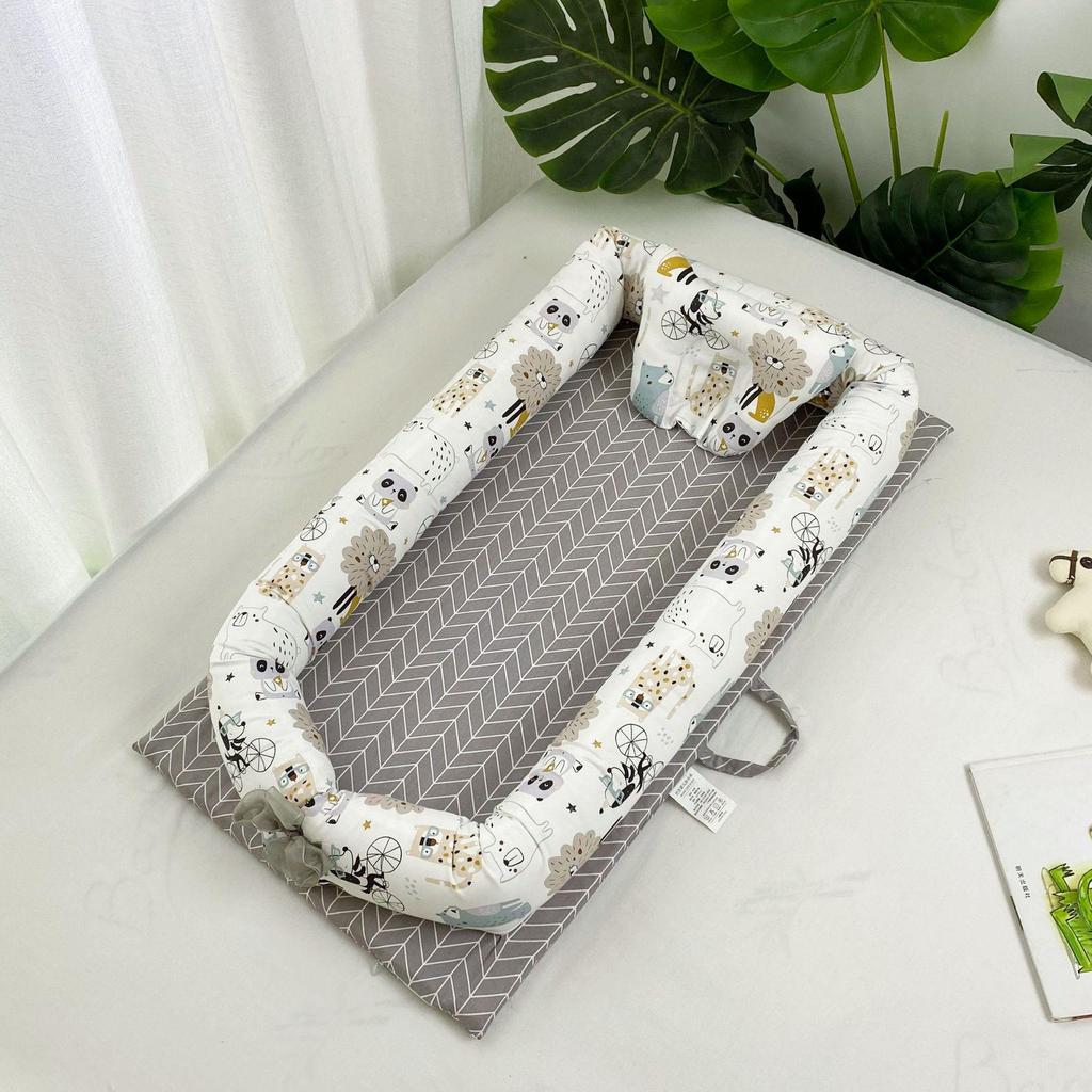 Vikbar Bionisk Bärbar Babysäng: Tvättbart Nyfött Sovbo av Ren Bomull