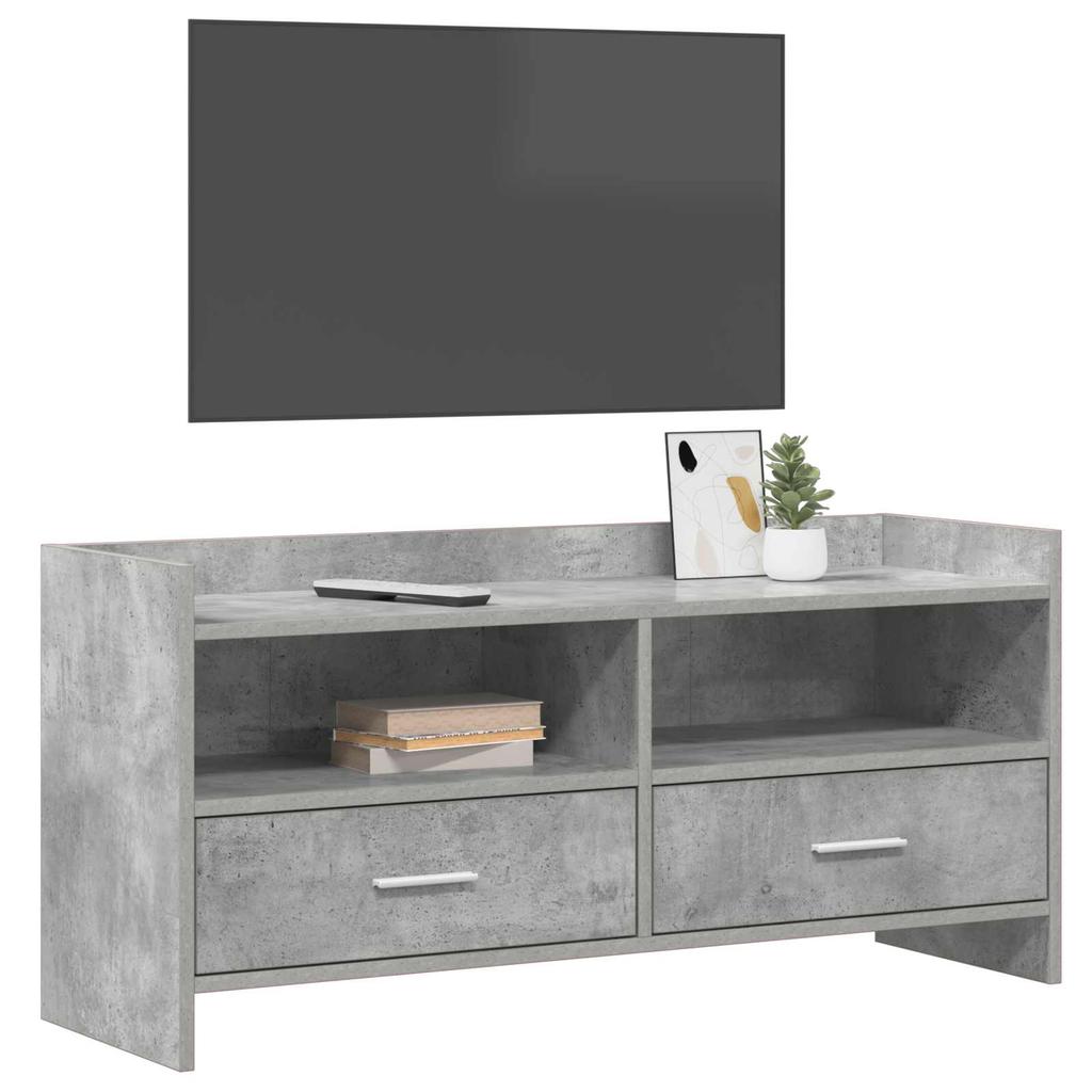 TV Stand 100 x 33 x 47 cm Concrete Grey Particleboard