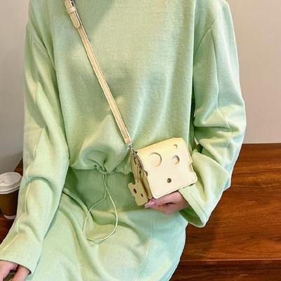 2023 NEW Crossbody Bag for Girl Women Cheese Shaped Shoulder Bag Mini Square Bag