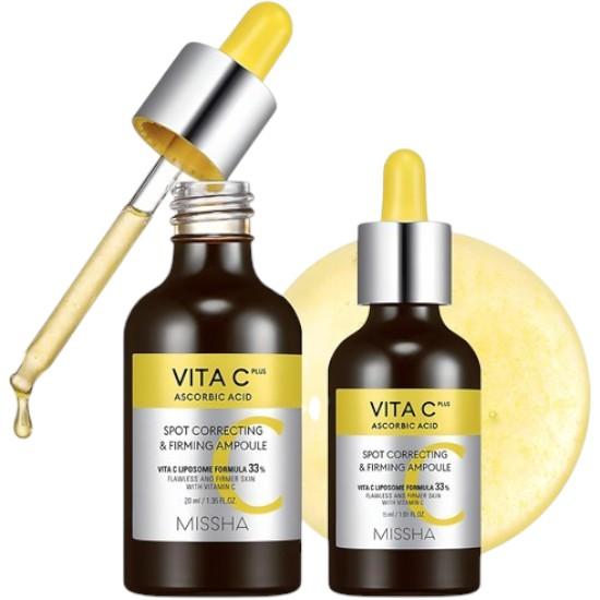 

MISSHA Vita C Plus Spot Correcting & Firming Ampoule 20 ml + 15 ml — Brightening & Elasticity Serum Set