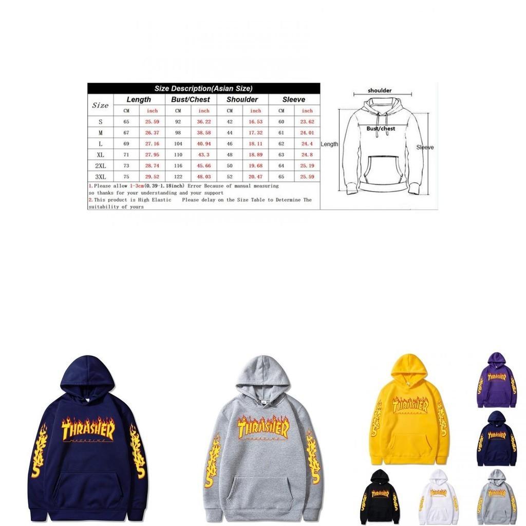 Übergröße Pullover Hoodie mit Flammenprint Lockere Passform Lässiges Paar-Sweatshirt