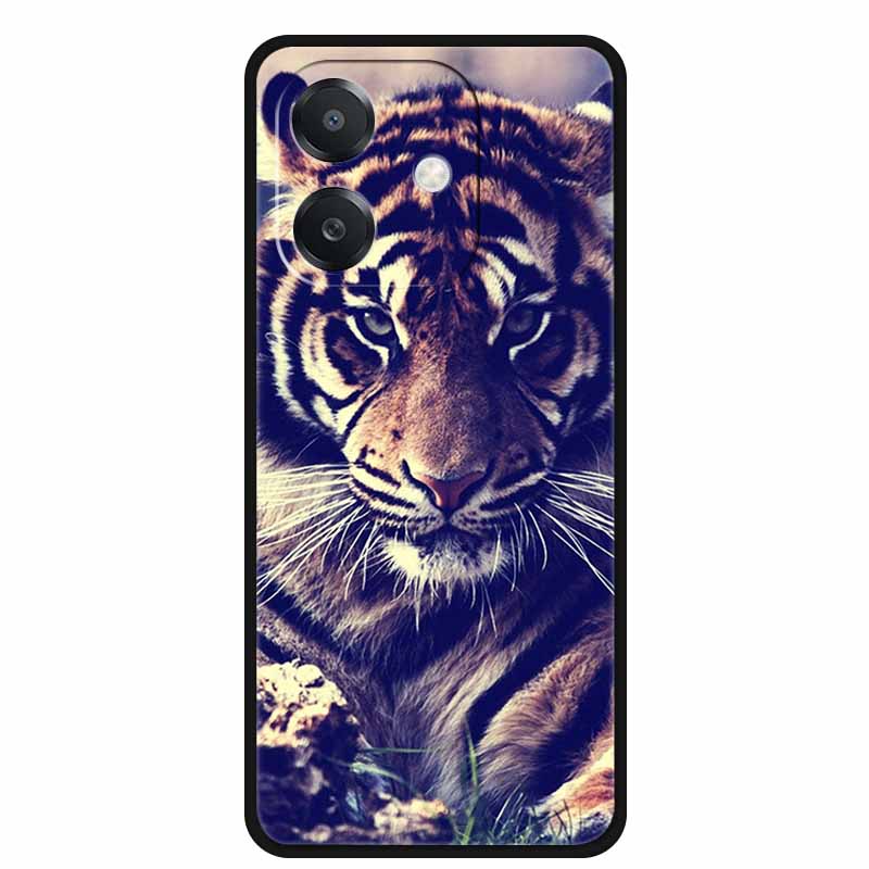 For OPPO A20 Case A 20 Phone Cover Lion Wolf Black Silicone Soft Back Cover Case For OPPO A40 A40m A60 5G Case A 40 A 60 Coque
