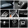 CD Panel / Window Lift / Gear Shift Water Cup Frame / Air AC Outlet Cover Trim ABS Accessories For Lexus UX 200 250H  - 2024